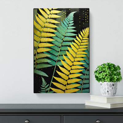 Fern Leaf Constructivism No.3 - Wrapped Canvas
