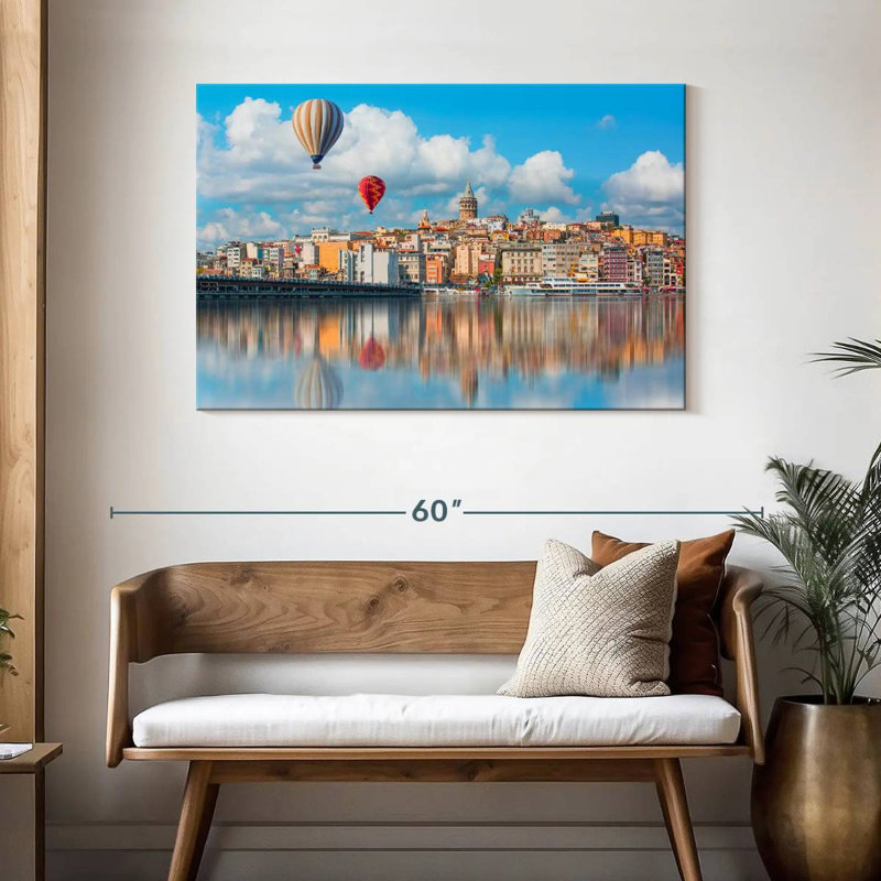 Montgolfières au-dessus de Galata, H 30 po x l 45 po