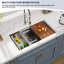 Évier de cuisine encastré à cuve simple en acier inoxydable de calibre 16 L 33 po x l 19 po