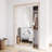 80"H Aluminum Frame 1 Lite Tempered Mirrored Sliding Closet Doors with Installation Hardware Kit-89056436