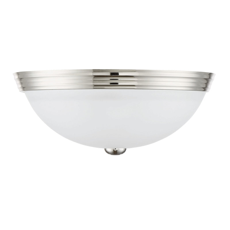 Sarabia 2-Light Flush Mount, 4.5" H x 11" W, English Bronze, White