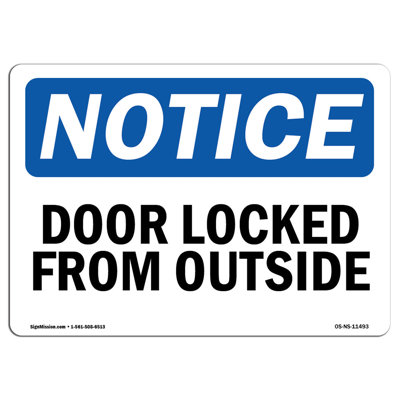 Door Locked from Outside Sign