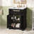 24" Bathroom Vanity With Integrated Ceramic Sink, Bathroom Cabinet With 2 Doors, 1 Tip-Out Drawer, Single Sink Bathroom Vanity For Small And Medium Restroom, Black-1603687127