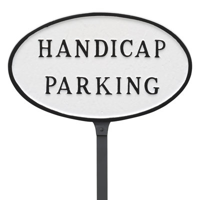 Handicap Parking Statement Garden Sign