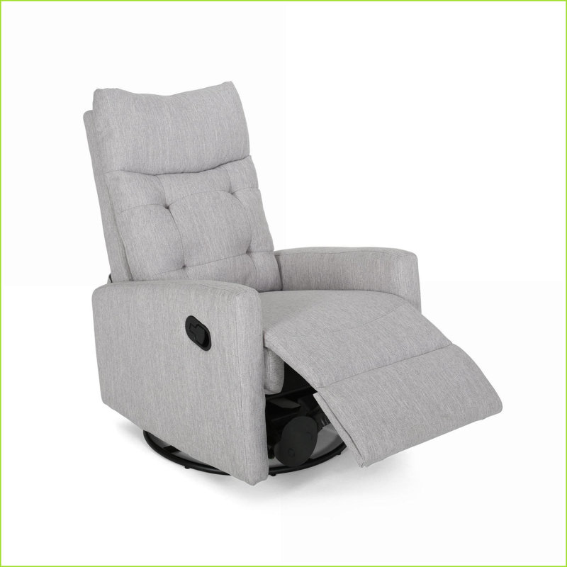 Fauteuils inclinables, fauteuil inclinable et pivotant moderne à bascule | Tissu gris clair