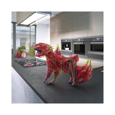 Tiny Kitchen Monster: Dragon Fruit by Spielsinn Design - Gallery-Wrapped Canvas Giclée on Canvas
