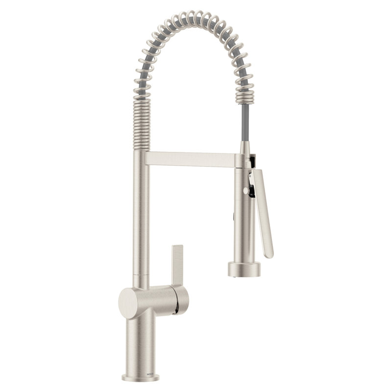 MOEN CIA SPRING KITCHEN FAUCET WITH POWER BOOST PRO, Stainless Steel