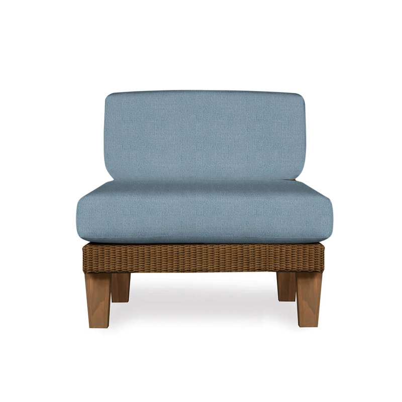 Catalina Outdoor Teak Lounge Chair, Beach Natural, Bark