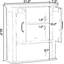 Armoire murale en bois avec portes, armoire à pharmacie au-dessus de la toilette avec tablettes réglables, rangement mural rustique pour salle de bain, cuisine, salon, finition noyer