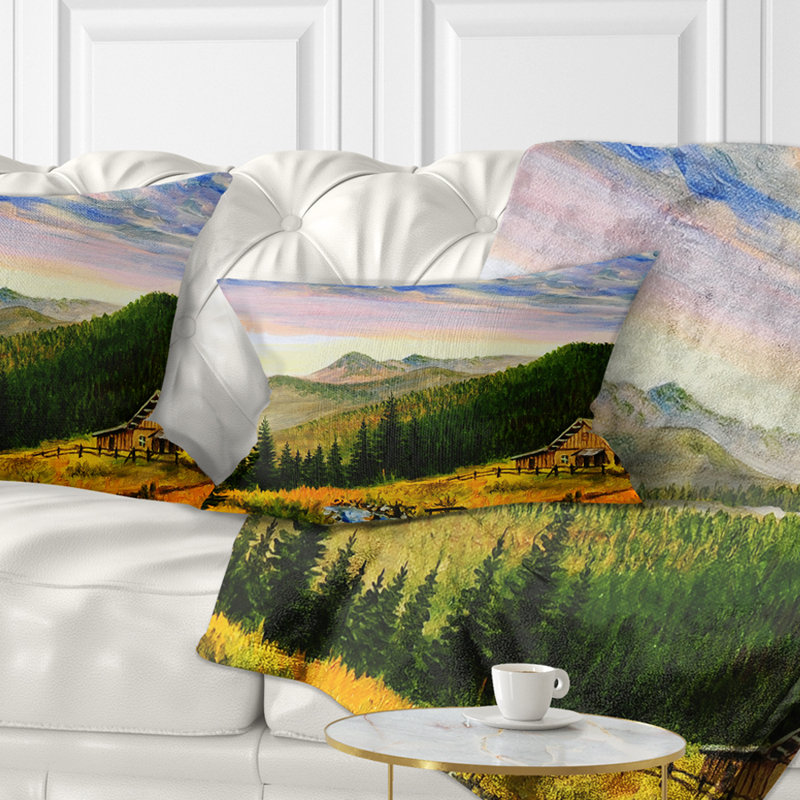 Landscape Reversible Throw Pillow