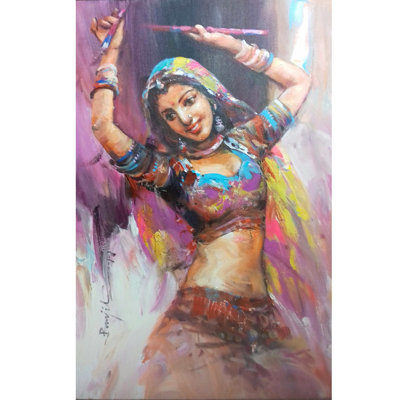 The Soul Of Dandia - Acrylic Painting On Canvas | Wall Décor