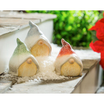 Petite statue de jardin gnome en céramique