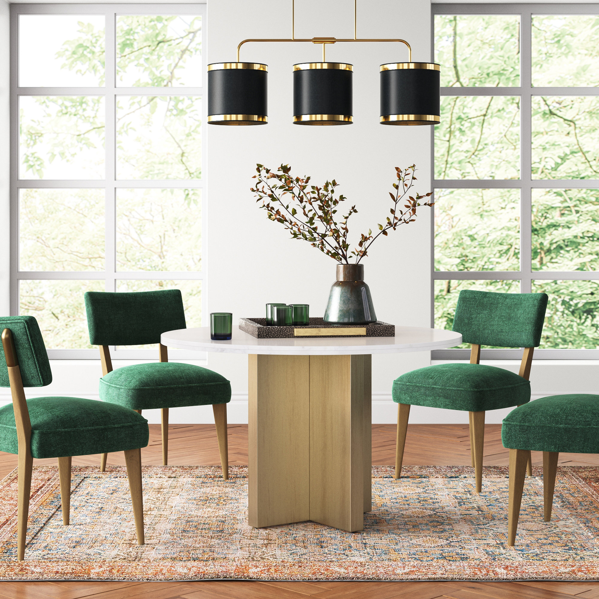 Rita 48'' Round Marble Dining Table