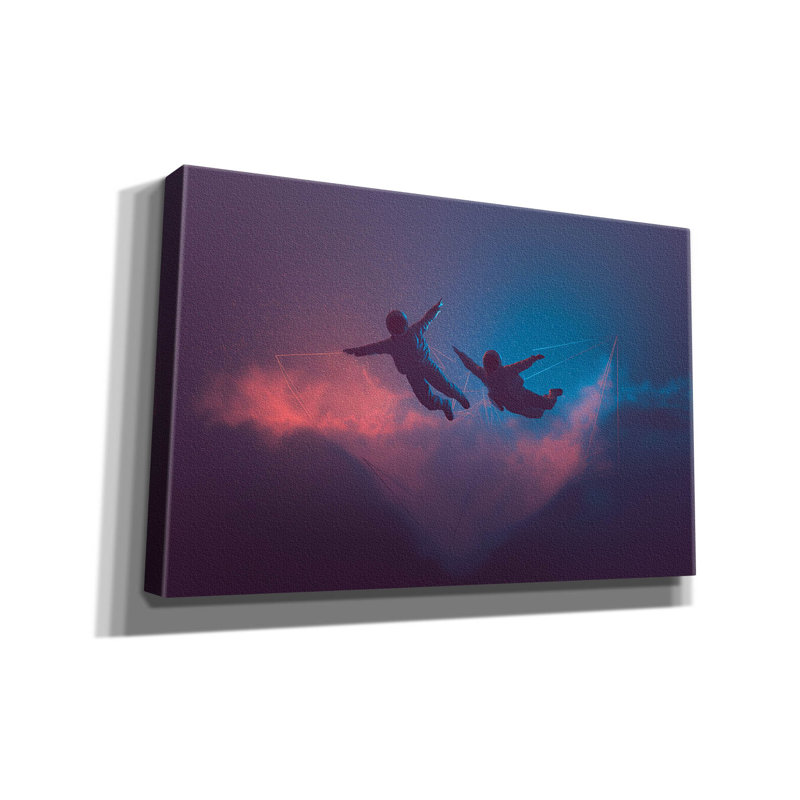 Toile épique Graffiti «Cosmic Freedom» par Ann Klee, 40 po x 26 po, H 26 po x l 40 po
