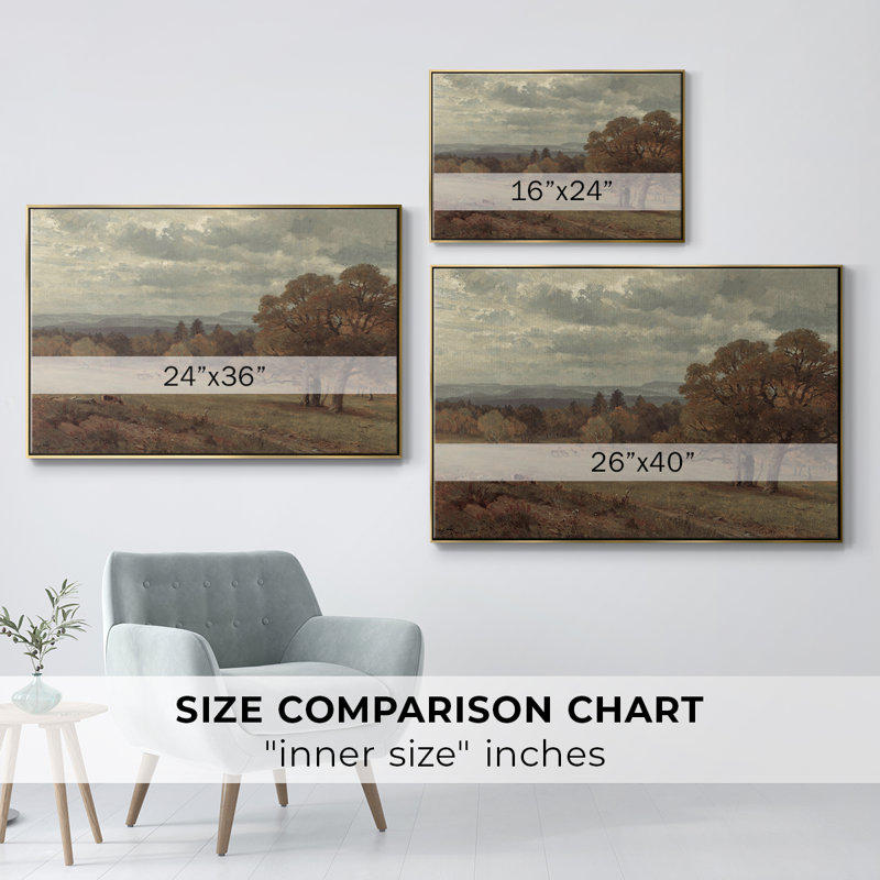 «Vintage Landscape-DCXC» sur, Or, H 27 po x l 41 po