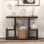 17 Stories Rustic Tv Console Table For 50" Tvs Industrial Sofa Table With Open Storage Shelves Rustic Brown