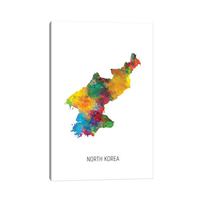 " North Korea Map " by Michael Tompsett