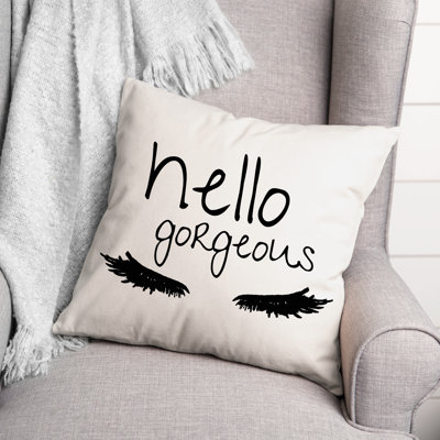 Hello Gorgeous Throw Pillow