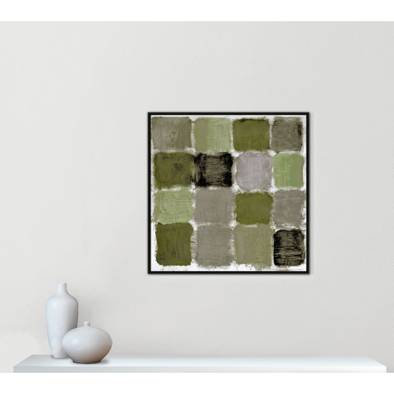 Coppola Powder Room Reflections Print by, 37.5" H x 37.5" W, Espresso