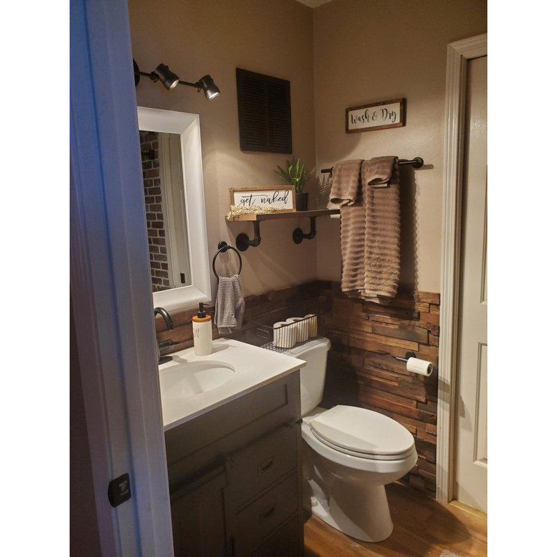 Driftwood 12x24 Textured Reclaimed Wood Mosaic Tile, Brownheart