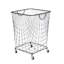 Metal Deep Set Metal Mesh Laundry Basket Storage Cart with Wheels and Handles-62972724-62972725