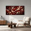 «White Starbursts on Deep Red», art mural sur toile-1102073028