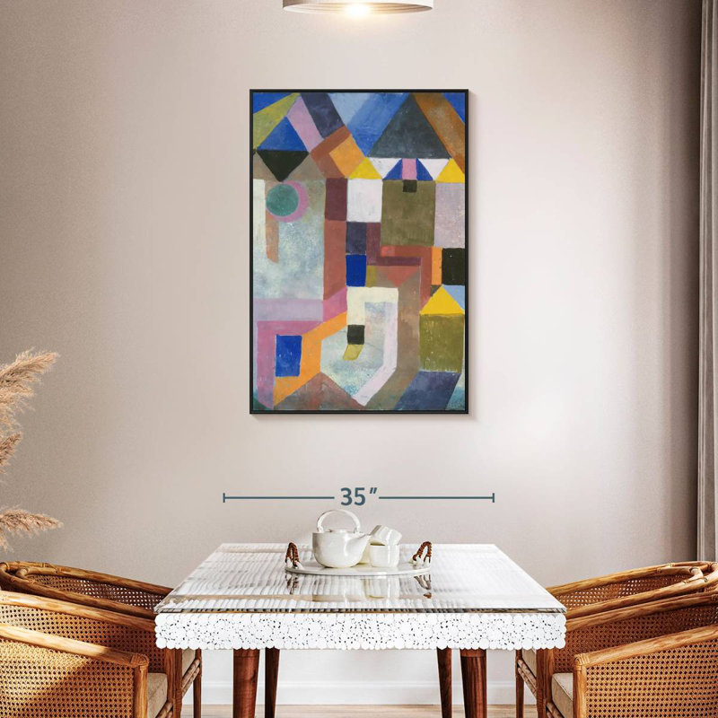 Architecture colorée, 27 po x 40 po, Cadre flottant noir
