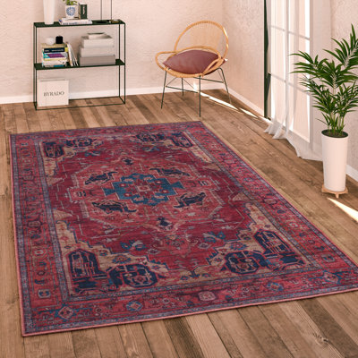 Smaldino 100% Polypropylene Red Rug