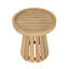 Table d'appoint d'extérieur ronde en bois d'acacia avec plateau à lattes-139675507