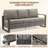 Palomares 6-Piece Outdoor Wicker Patio Square Fire Pit Conversation Set With 4 Armchairs For Patio, Garden & Yard-238854603-238854602-238854607