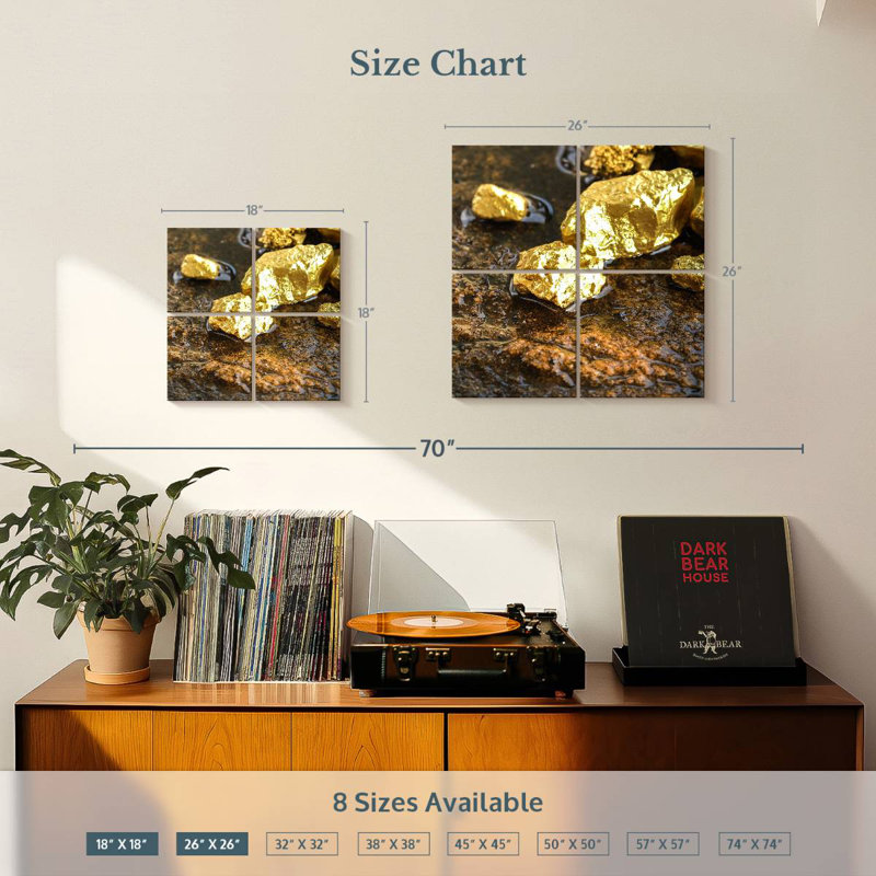 Alvord Gold Chunks, 18'' H x 18'' W