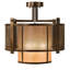 Rustic Lodge 3 - Light Semi Flush Mount
