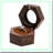 Wooden Hexagonal Ring Box for Weddings and Jewelry