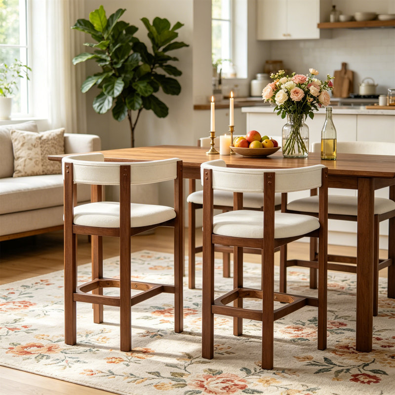 Tabouret de bar (ensemble de 2), Brun