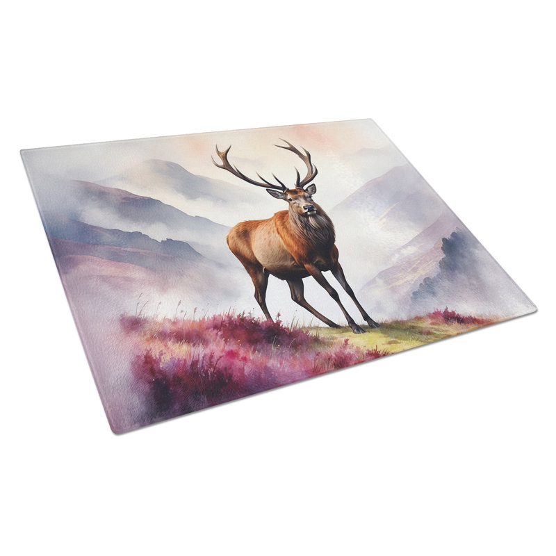 Planche à découper en verre Highland Red Deer