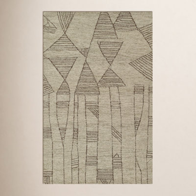 Ann-Sophie Gray Hand-Tufted Abstract Wool Rug