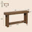 Console en bois de sapin massif de 63 po avec tablette de rangement Danard