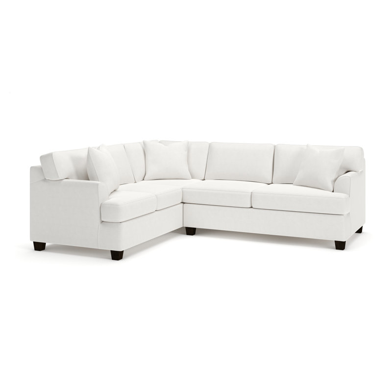 Conradina Upholstered L-Sectional, Left Hand Facing, Nomad Snow Crypton® Chenille