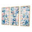 Rose et nuances de bleu - ensemble d'art mural sur toile traditionnel encadré de 3-545033609-545033614