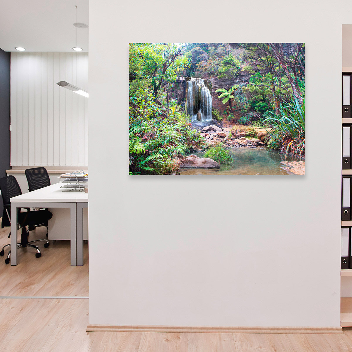 Union Rustic Rainforest Waterfall by Pangea Images - Wrapped Canvas ...