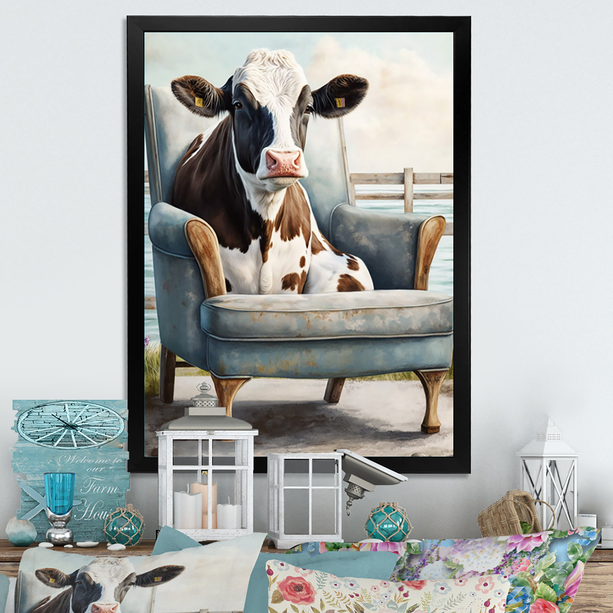 Wayfair cow print cheap chair