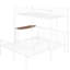 Lit superposé blanc métallique avec bureau et chambre polyvalente indispensable pour une vie confortable-1222983358