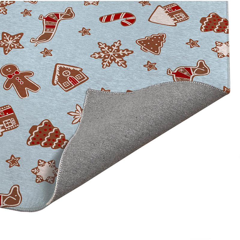 Tapis de cuisine Ginger All The Way, Argent argent, Rectangulaire 2 pi x 3 pi