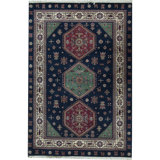 Hand-Knotted High-Quality Navy Area Rug