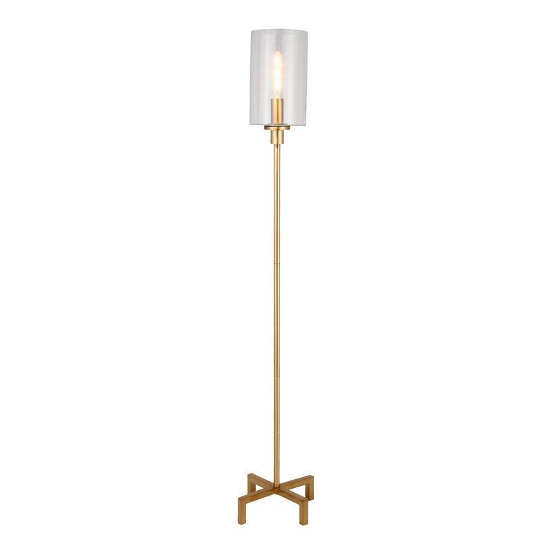 Lampe sur pied de 66 po Panos, Laiton