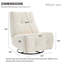 Ensemble de salon inclinable et oscillant inclinable en tissu 2 pièces avec charge USB-C-133002679