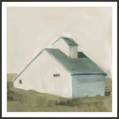 «Serene Barn I» par Emma Scarvey - peinture encadrée