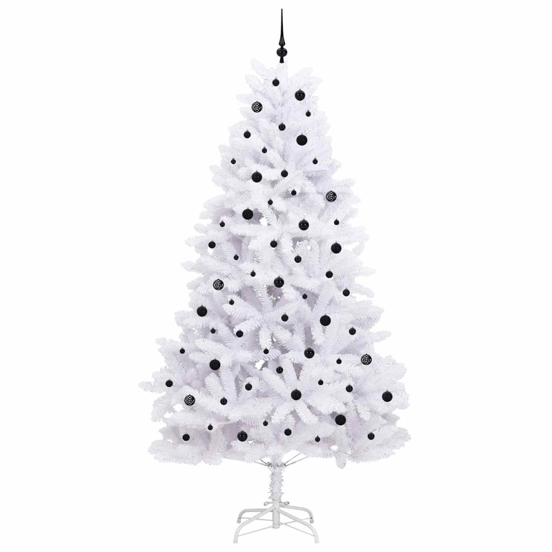 Lighted Artificial Christmas Tree, 270cm H, Black