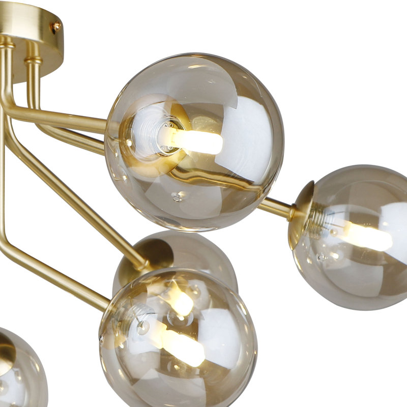 Dolores Glass Spotlight, Cognac, Gold