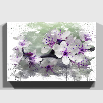 Flower Purple Blossoms - Wall Art